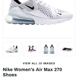 Nike Air Max White and black size 8